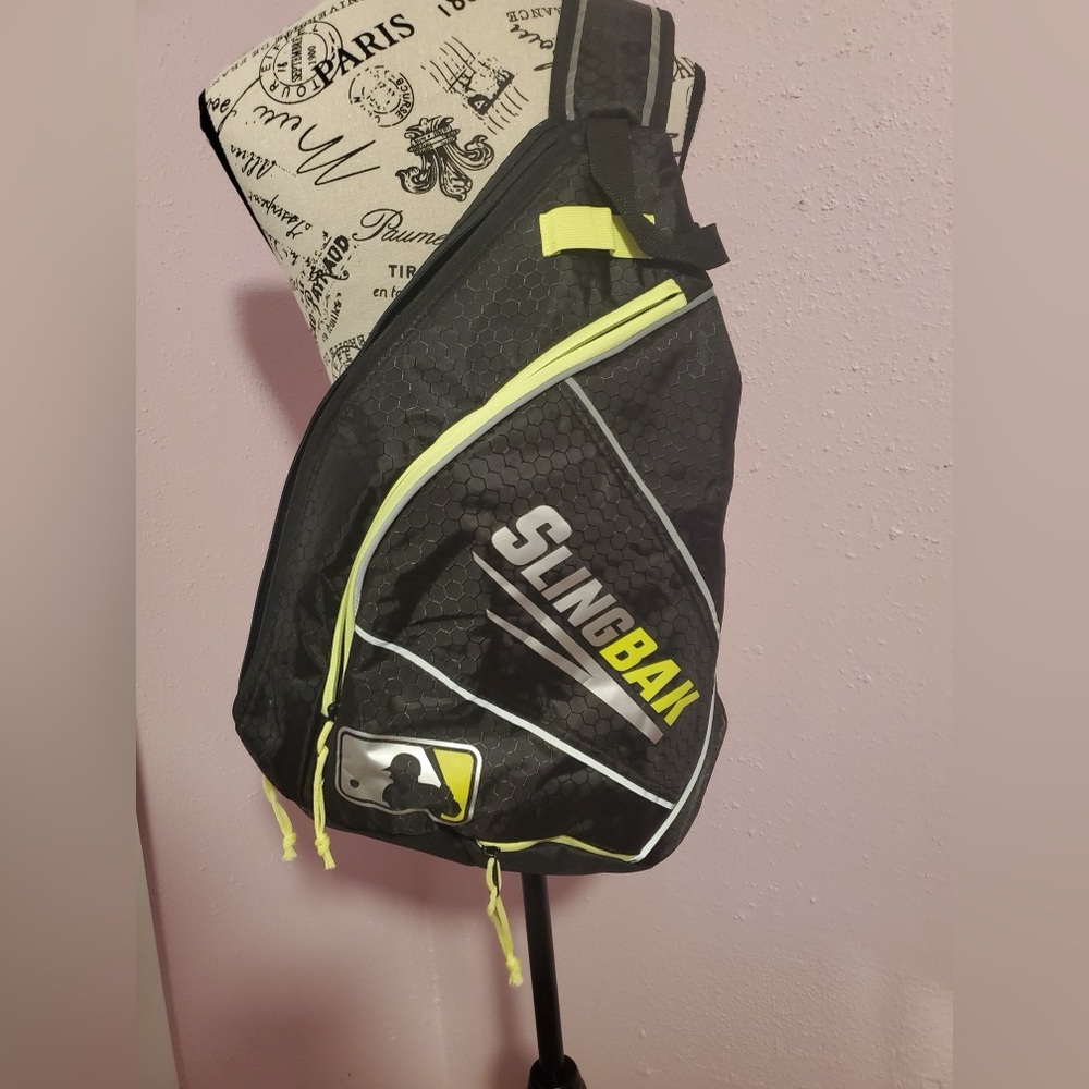 Franklin SlingBak Baseball Black and Yellow Sling Backpack.